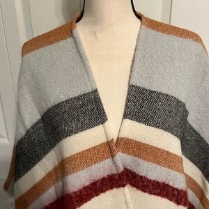 NWT, ANA FRINGED WRAP, ONE SIZE